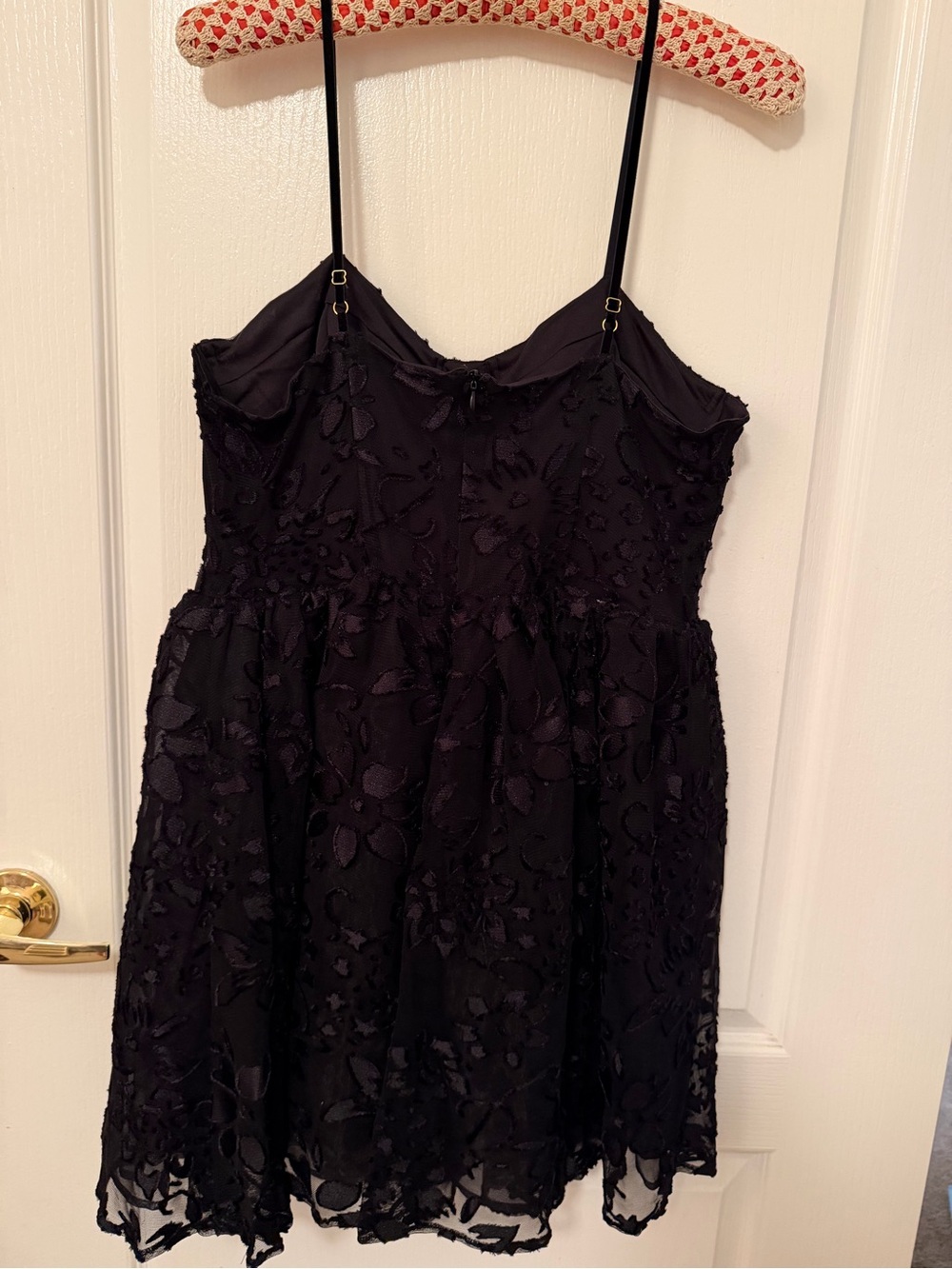 Betsey Johnson "Lucia" black lace floral mini dress - Picture 7 of 11